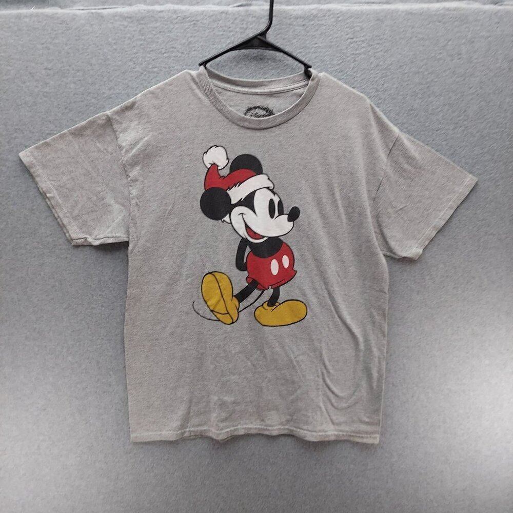 Disney Mickey‎ Mouse Christmas T-Shirt Gray L